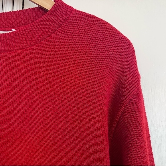 Vintage 90s Knit Striped Acrylic Sweater Size Large Academia Preppy Heritage - Picture 2 of 8